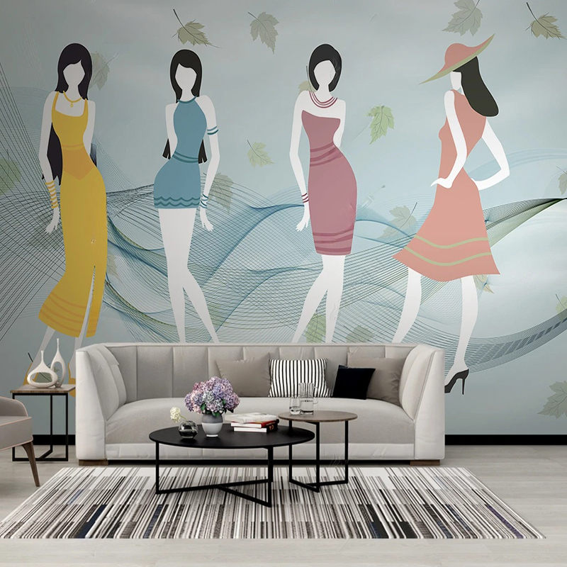 Mural kustom dekorasi Modern d - Commercial Wallpaper Printing ulasan dan harga
