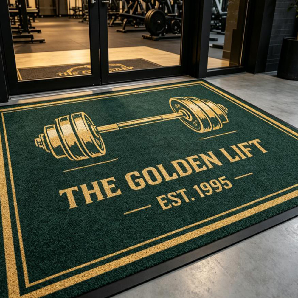 Karpet gym dengan logo custom, - Commercial Printing Logo ulasan dan harga