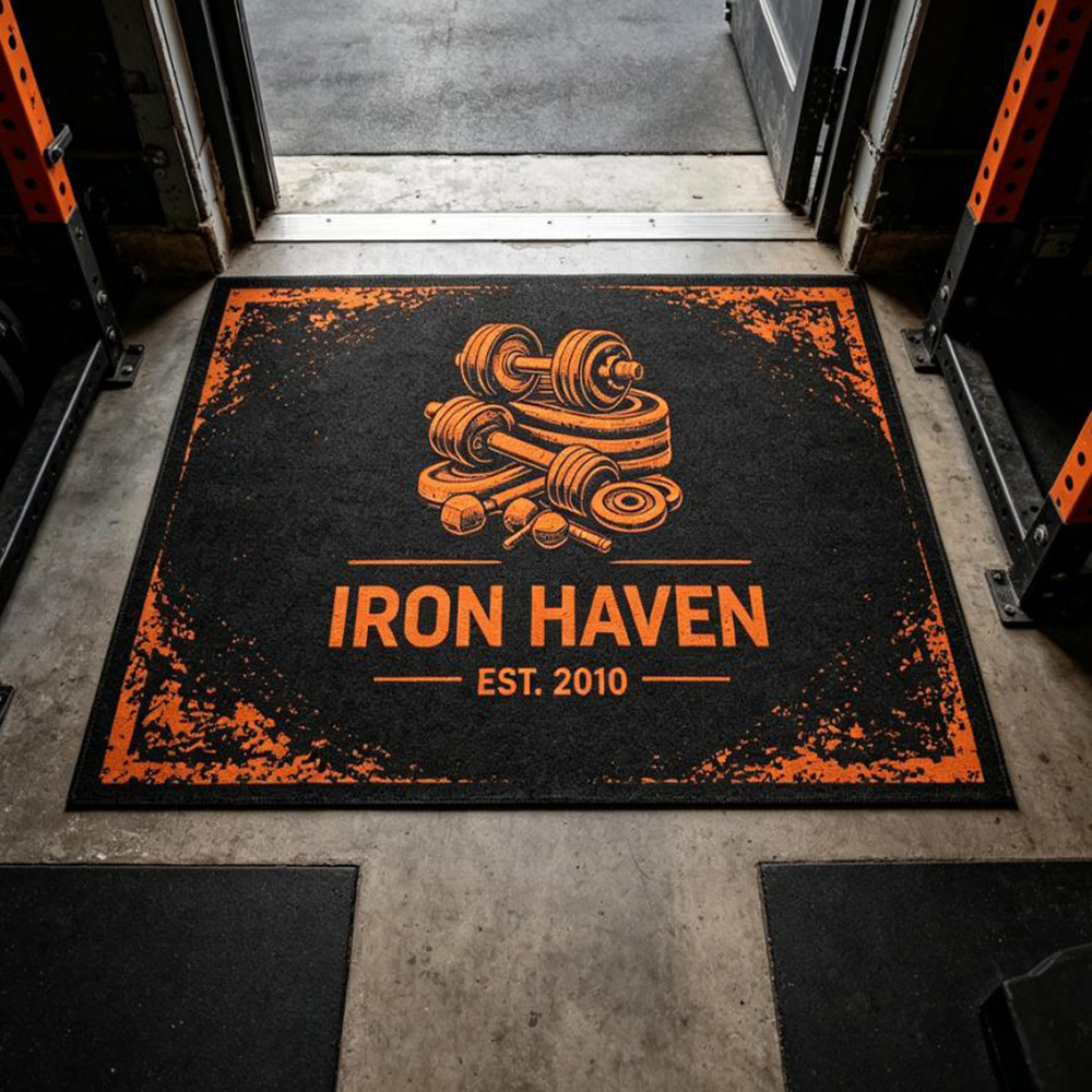 Karpet gym dengan logo custom, - Commercial Printing Logo ulasan dan harga