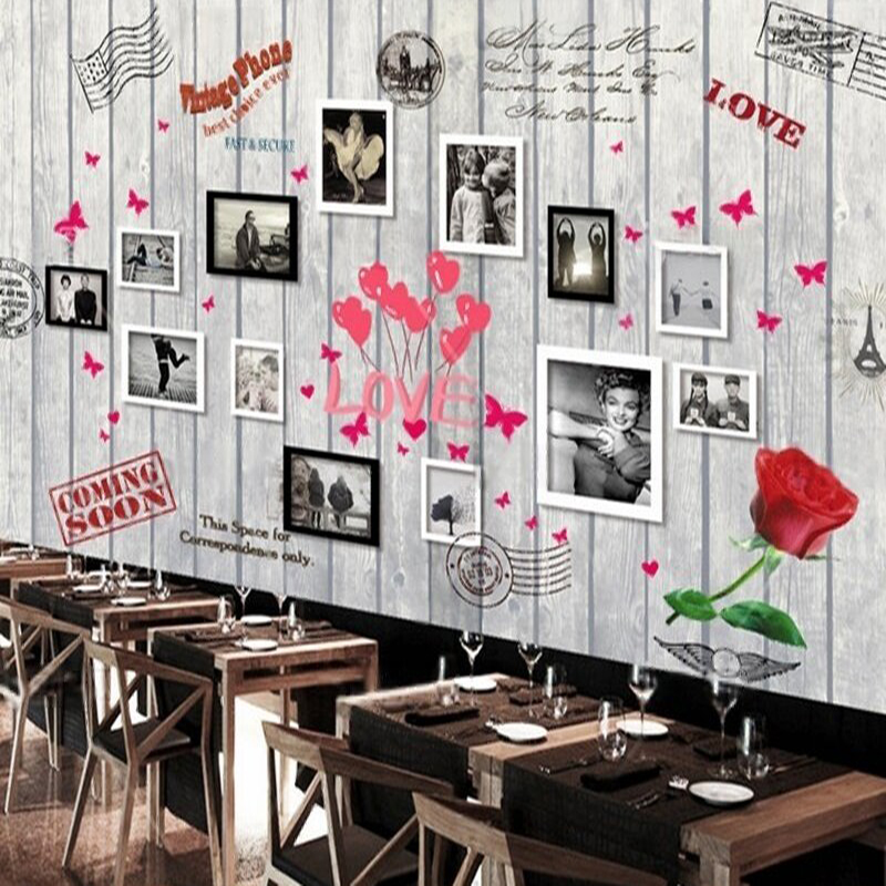 Foto bentuk hati dengan tekstu - Commercial Wallpaper Printing ulasan dan harga